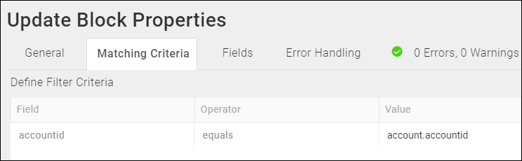 Update block properties